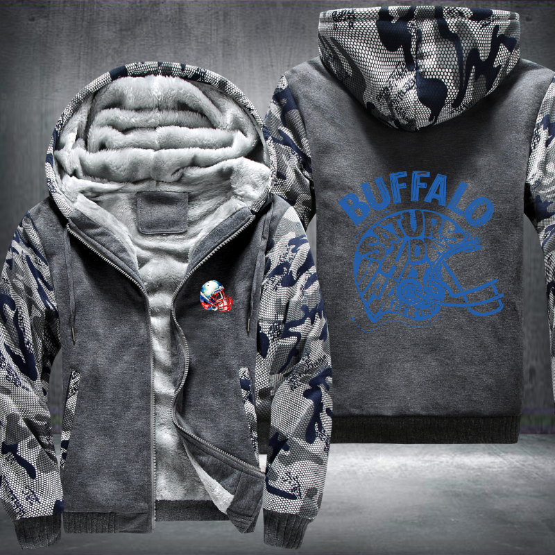 Saturdays hit harder in BUFFALO Fleece Hoodies Jacket