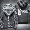 Vegan For Life Fleece Hoodies Jacket