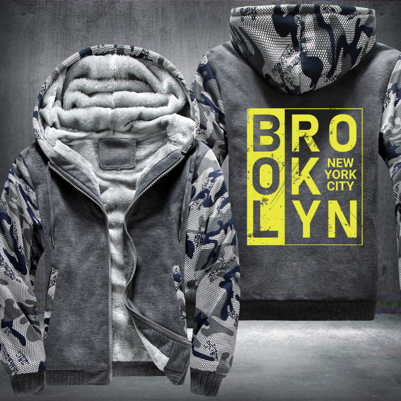 Brooklyn New York City  Fleece Hoodies Jacket