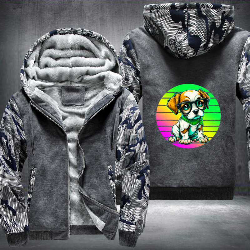 Endearing Dog Fleece Hoodies Jacket