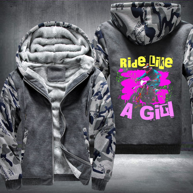 Ride Like A Girl Fleece Hoodies Jacket