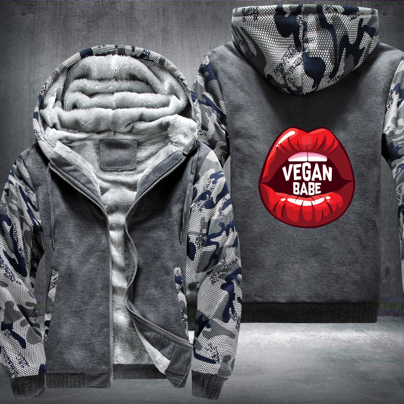 Vegan Babe Fleece Hoodies Jacket