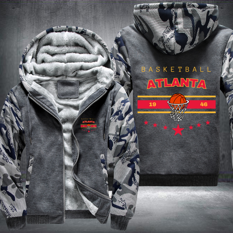 Vintage Basketball ATLANTA 1946 Fleece Hoodies Jacket
