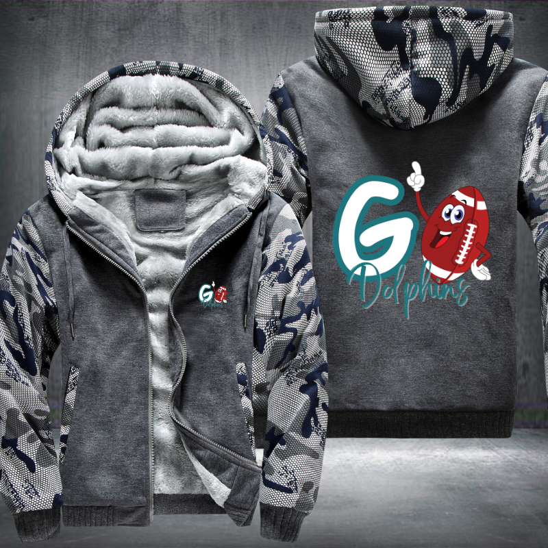 Go Dolphins Fleece Hoodies Jacket