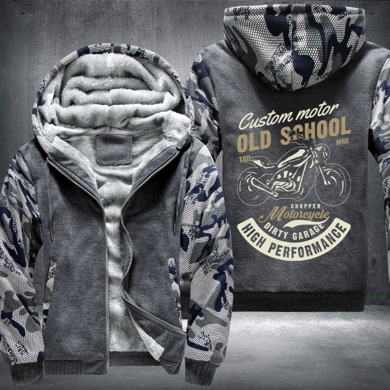 Custom Motor Old School MRK Chopper Fleece Hoodies Jacket