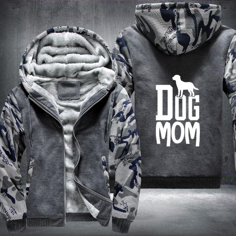 DOG MOM cute design Fleece Hoodies Jacket