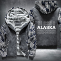 Patriotic USA State Alaska Fleece Hoodies Jacket