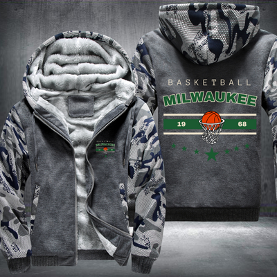 Vintage Basketball MILWAUKEE 1968 Fleece Hoodies Jacket