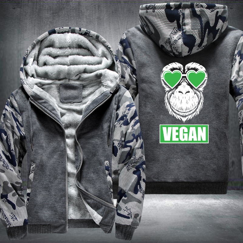 Monkey Vegan Fleece Hoodies Jacket