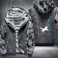 love dog Fleece Hoodies Jacket