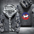 DOG WITH USA FLAG Fleece Hoodies Jacket