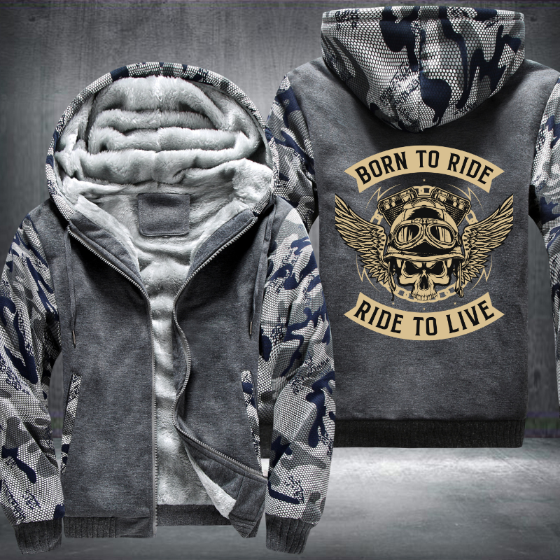 Born To Ride Ride To Ride Design Fleece Hoodies Jacket