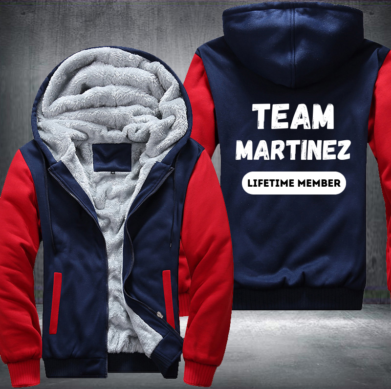 Team MARTINEZ Lifetime Member Family Fleece Hoodies Jacket