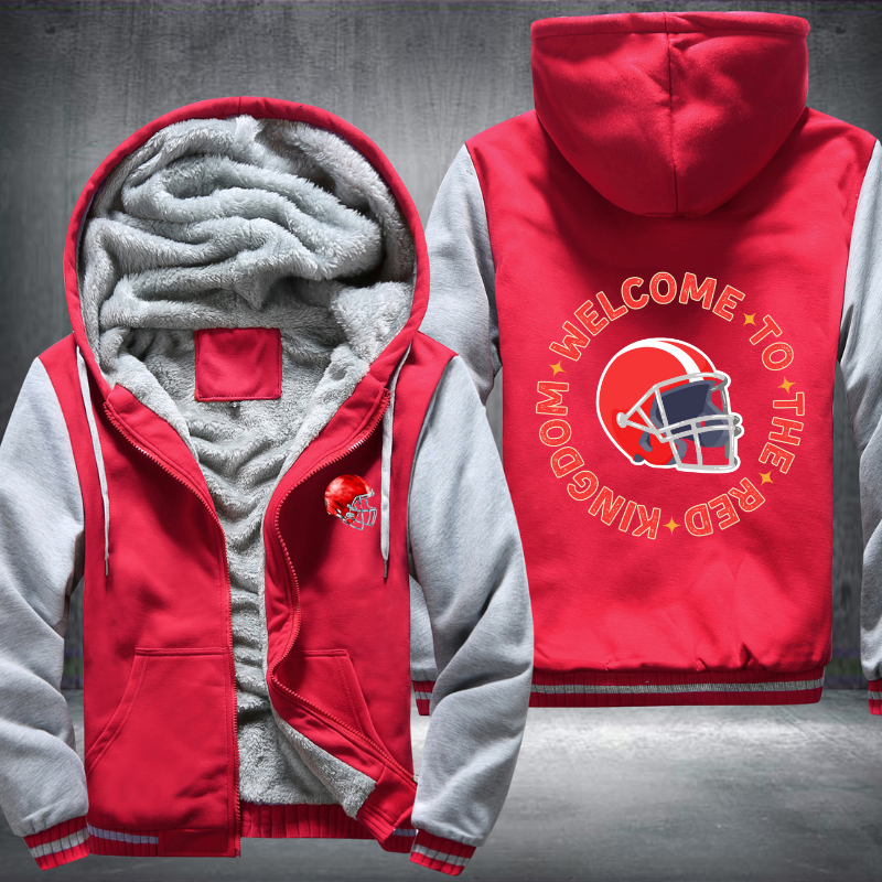 Welcome To The Red Kingdom Design Fleece Hoodies Jacket