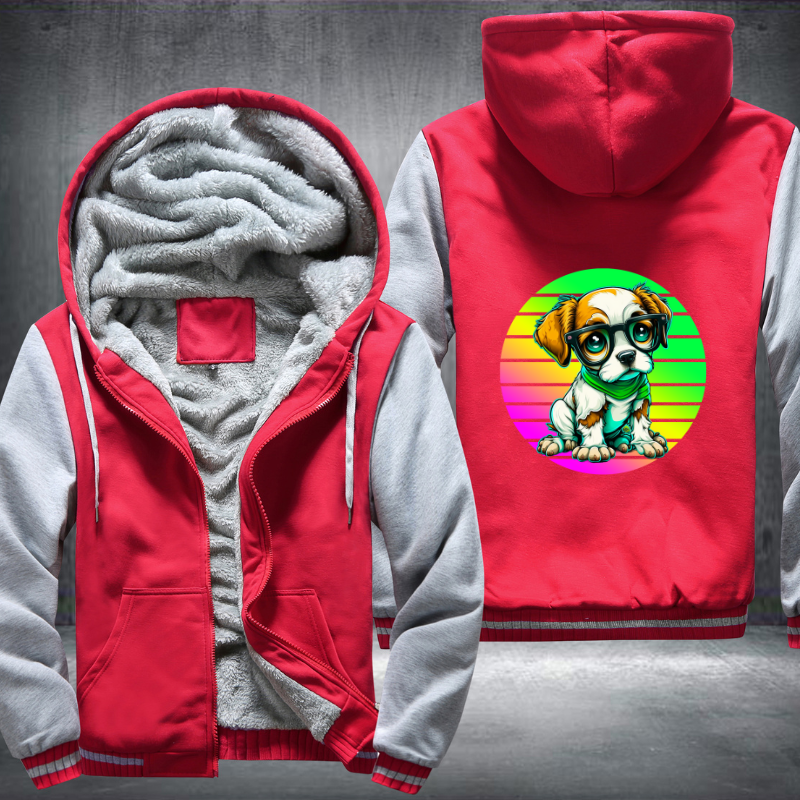Endearing Dog Fleece Hoodies Jacket