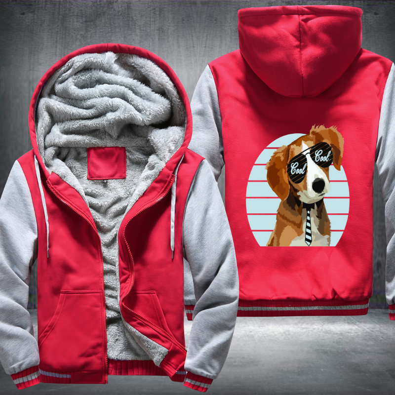 Happy Dog Fleece Hoodies Jacket