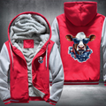 Animal Hiphop Graphic Funny Cow Fleece Hoodies Jacket