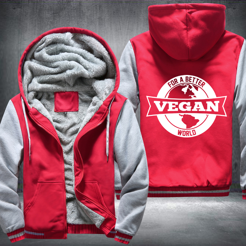 For A Better Vegan World Fleece Hoodies Jacket