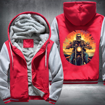Grandpa Ride Motorcycle Fleece Hoodies Jacket