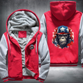 Animal Hiphop Graphic Watercolor Ape Fleece Hoodies Jacket