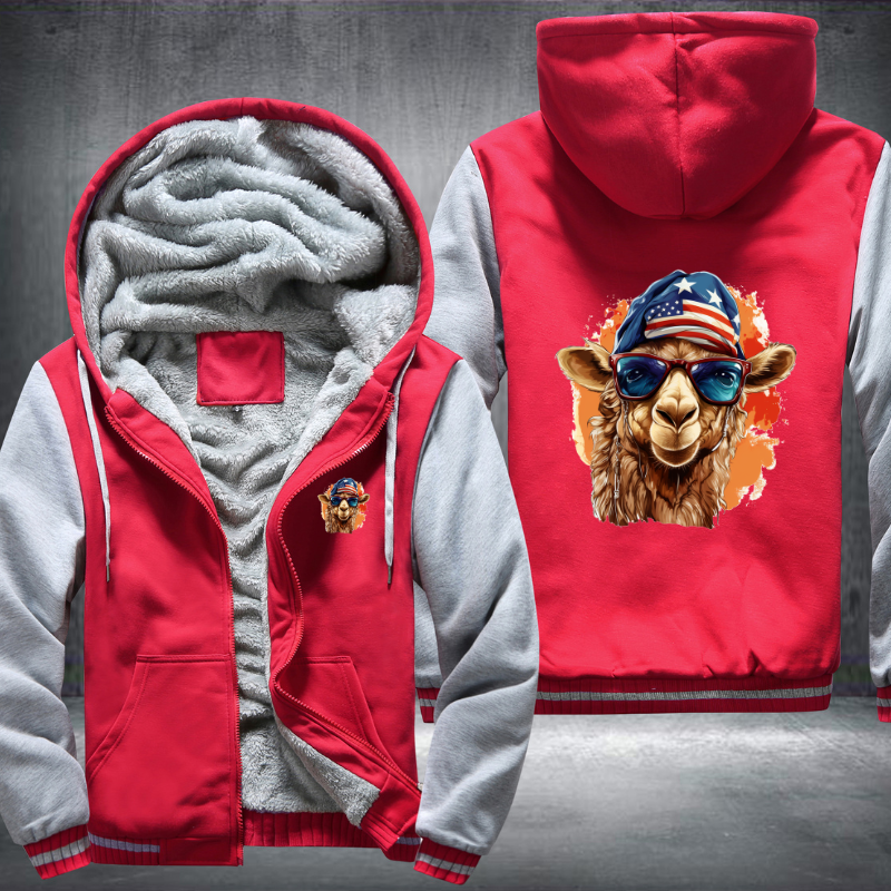Animal Hiphop Graphic Funny Camel Fleece Hoodies Jacket