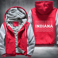 Patriotic USA State Indiana Fleece Hoodies Jacket