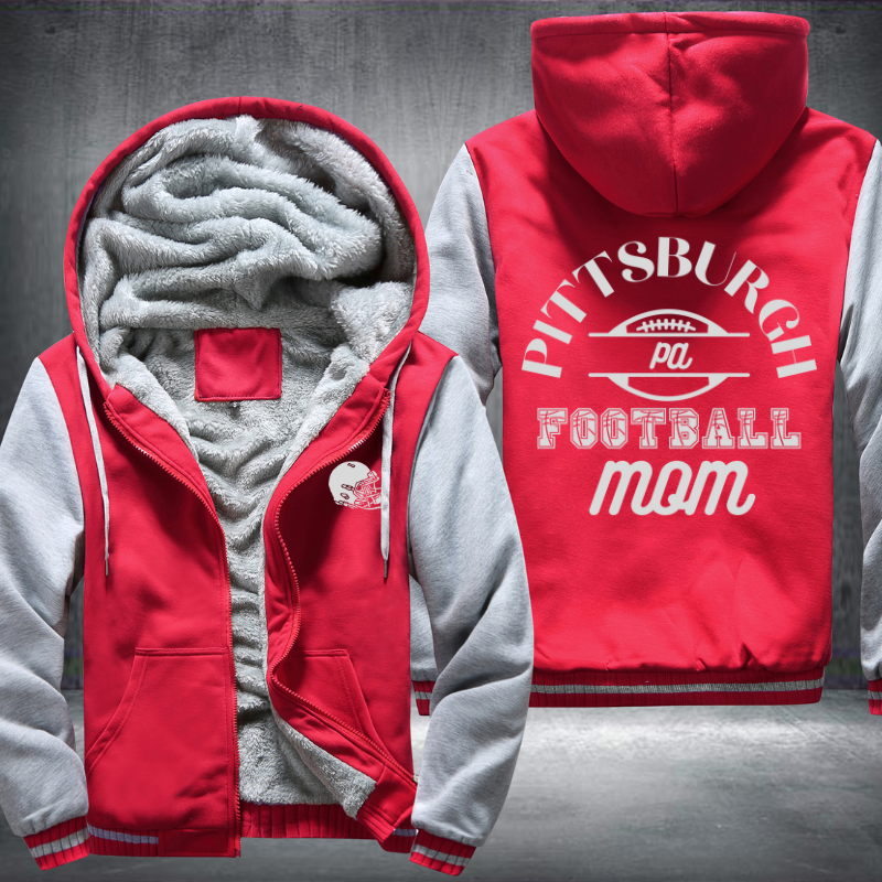 PITTSBURGH PA Football mom Fleece Hoodies Jacket