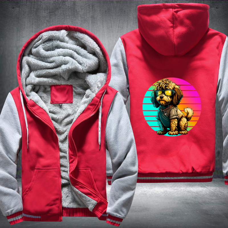 Lovable Dog Fleece Hoodies Jacket