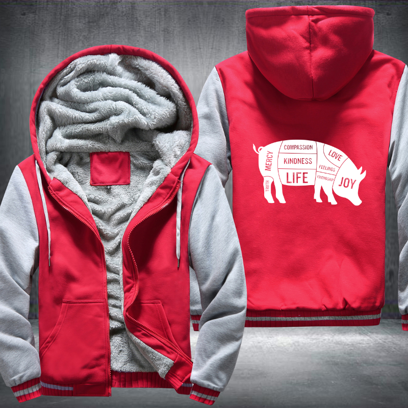 Animal Testing Fleece Hoodies Jacket