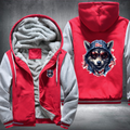 Animal Hiphop Graphic Wolf Red Glasses Fleece Hoodies Jacket