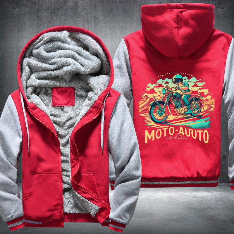 Moto Auuto Fleece Hoodies Jacket
