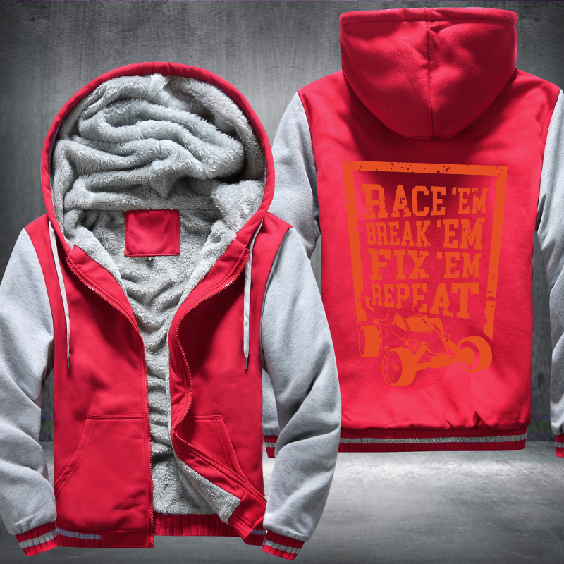 Race Em Break Em Fix Fleece Hoodies Jacket