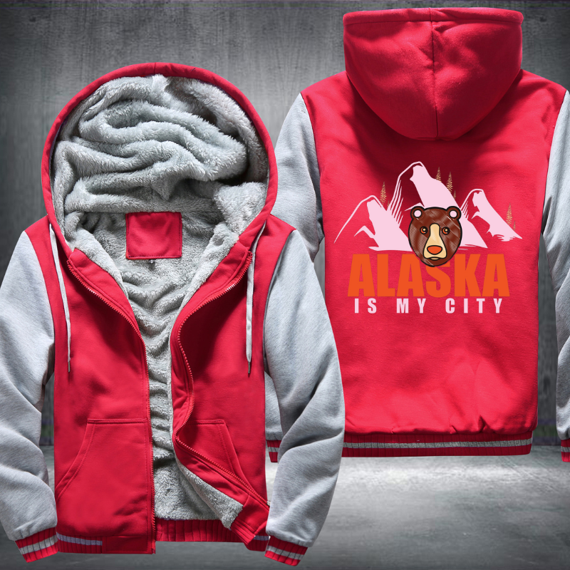 Alaska Is My City Fleece Hoodies Jacket