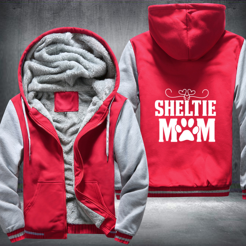 SHELTIE MOM Fleece Hoodies Jacket