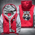 Animal Hiphop Graphic Funny White Tiger With Glasses Fleece Hoodies Jacket