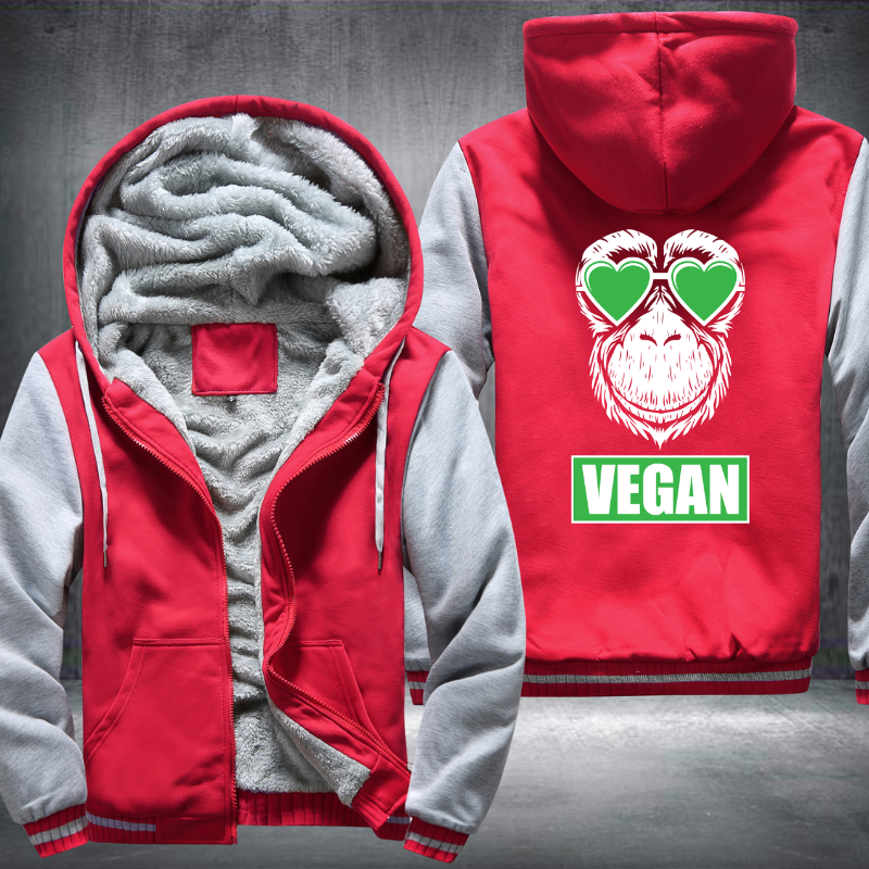 Monkey Vegan Fleece Hoodies Jacket