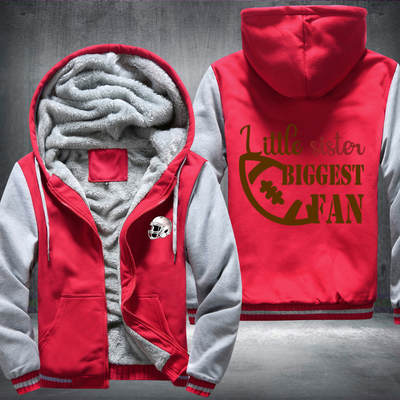 Little Sister Biggest Fan Fleece Hoodies Jacket
