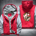 Dog with Flower Fleece Hoodies Jacket