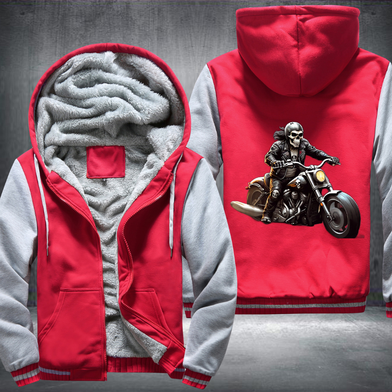 Ghost Rider Skull Ride Motorcycle Fleece Hoodies Jacket