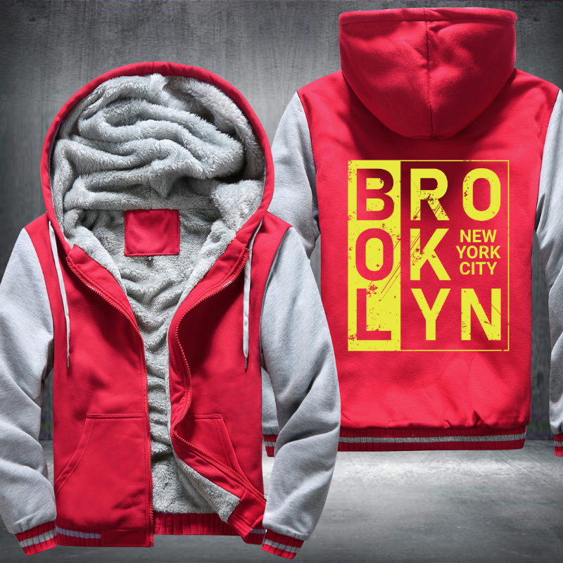 Brooklyn New York City  Fleece Hoodies Jacket
