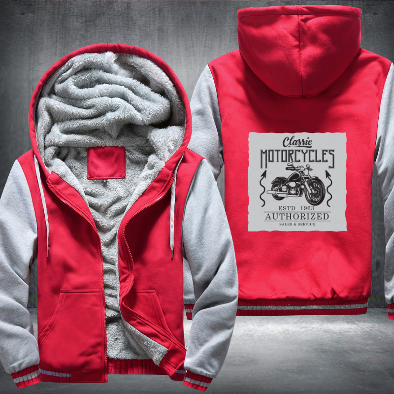 Classic Motorcycles ESTD 1963 Fleece Hoodies Jacket