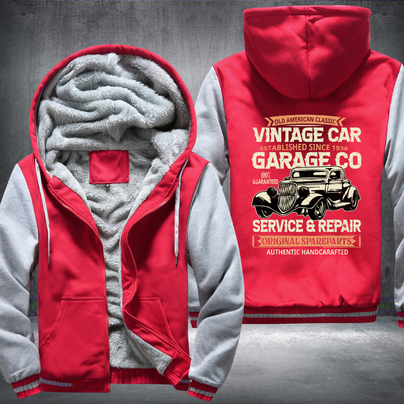 Old American Classic Vintage Car Fleece Hoodies Jacket