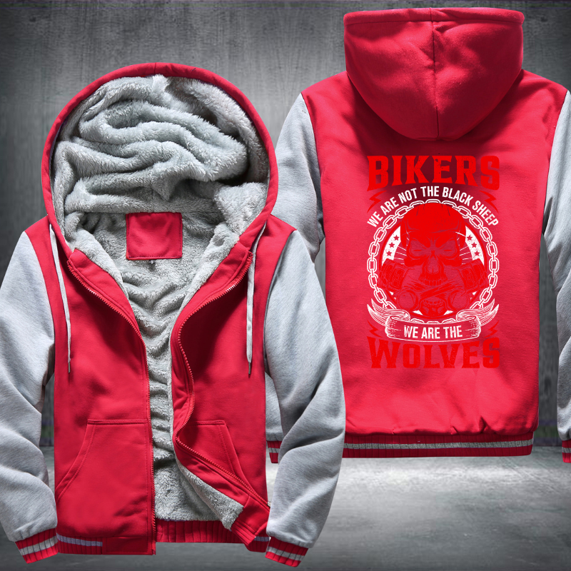 Bikers We Are The Wolves Fleece Hoodies Jacket