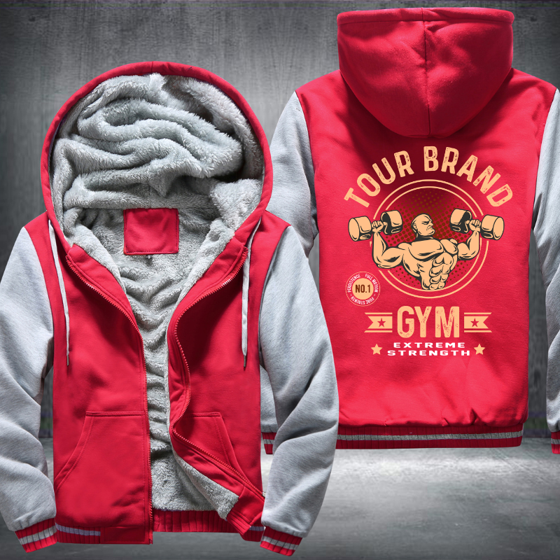 Tour Brand GYM Extreme Strength Fleece Hoodies Jacket