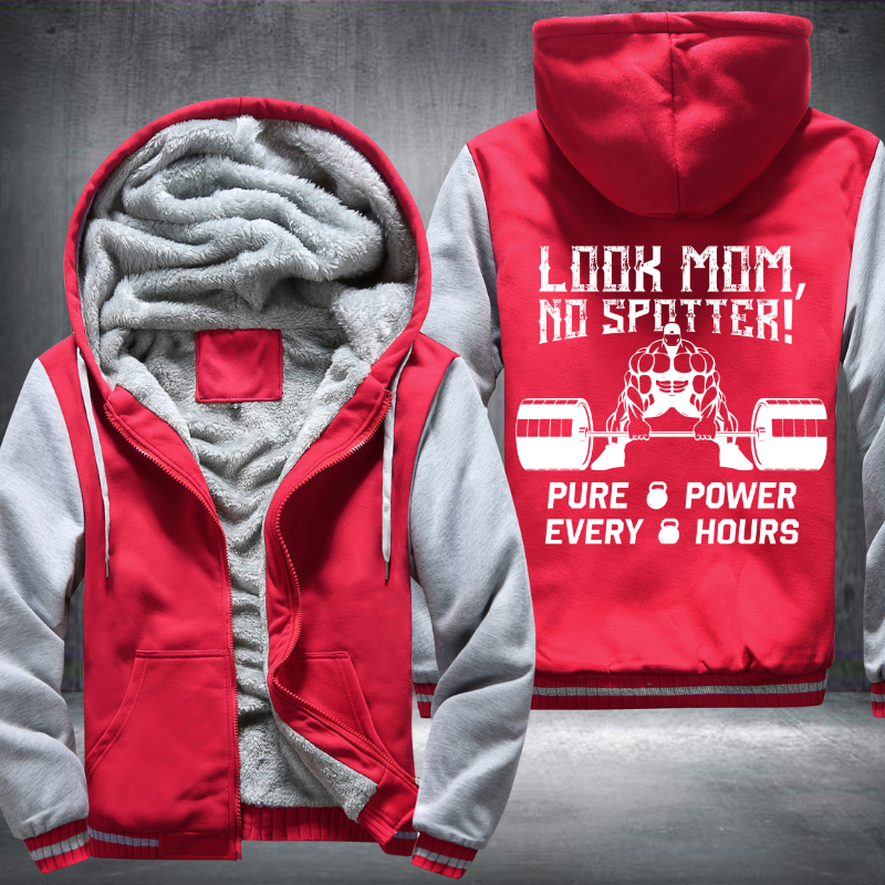 Look Mom No Spotter Fleece Hoodies Jacket