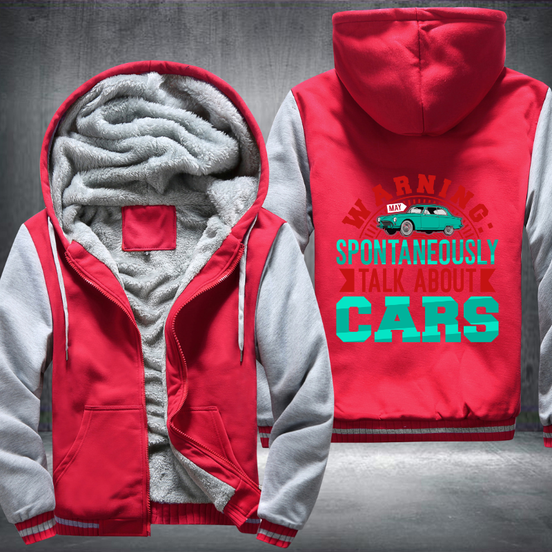 Warning May Spontaneously car Fleece Hoodies Jacket