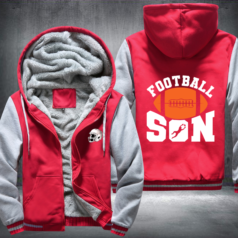 Football Son Fleece Hoodies Jacket