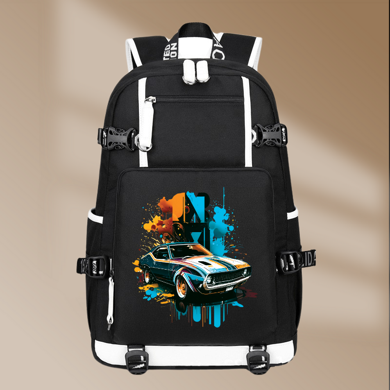 AMC Javelin AMX 1970 vintage Printing Canvas Backpack