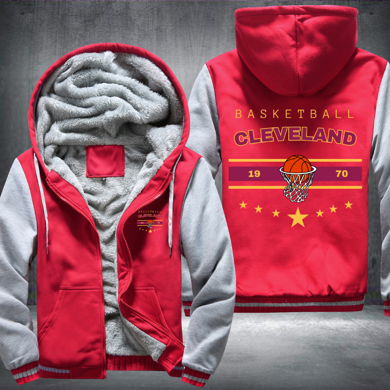 Vintage Basketball CLEVELAND 1970 Fleece Hoodies Jacket