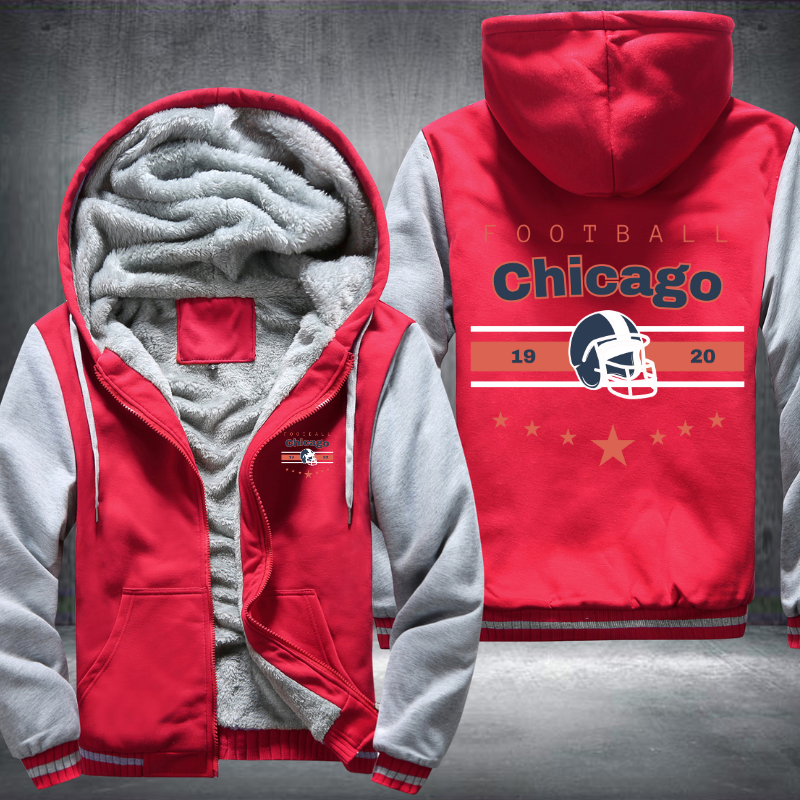 Vintage Football Chicago 1920 Fleece Hoodies Jacket